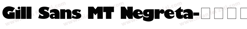 Gill Sans MT Negreta字体转换